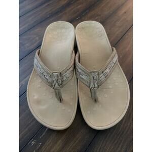 Vionic Women’s High Tide Platform Wedge Flip Flop Sandals Size 8.5 Cork Look